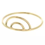 Bague fine double arche - Taille 49 - Gold filled (or laminé)   x1