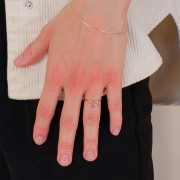 Bague fine double arche - Taille 49 - Gold filled (or laminé)   x1