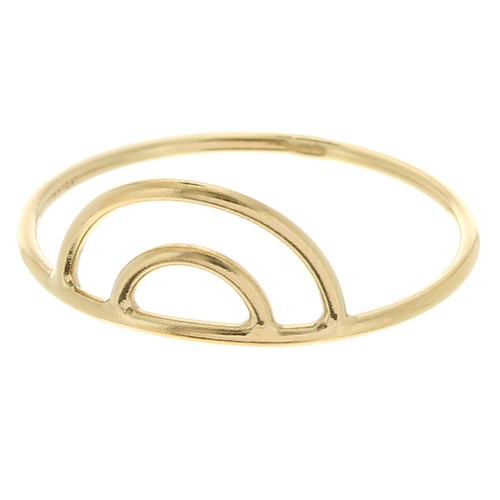 Bague fine double arche - Taille 54 - Gold filled (or laminé)   x1