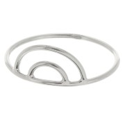 Bague fine double arche - Taille 51 - Argent 925 x1