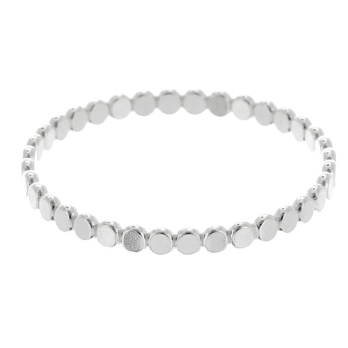 Bague fine - mini pastilles - Taille 52 - Argent 925 x1