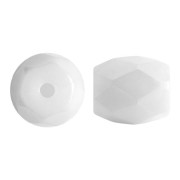 Perles en verre Baros® par Puca® 6x5 mm - Opaque White Ceramic Look x10g