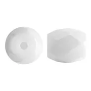 Perles en verre Baros® par Puca® 6x5 mm - Opaque White Ceramic Look x10g
