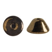 Perles en verre Konos® par Puca® 4x2 mm - Dark Gold Bronze x10g