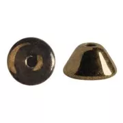 Perles en verre Konos® par Puca® 4x2 mm - Dark Gold Bronze x10g