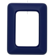 Pendentif rectangle évidé en résine opaque 45x35 mm - Bleu marine x1|raw }}