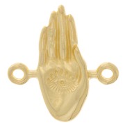 Intercalaire main 20x18 mm - motif oeil - Doré à l'or fin x1|raw }}