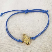 Intercalaire main 20x18 mm - motif oeil - Doré à l'or fin x1