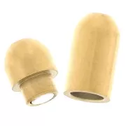 Fermoir aimanté 15 mm pour cordon 2 mm - Acier inoxydable 304 Doré x1