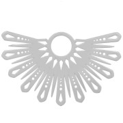 Pendentif demi-soleil ethnique évidé 15x25 mm exclu Perles&Co - Placage Argent fin