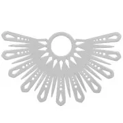 Pendentif demi-soleil ethnique évidé 15x25 mm exclu Perles&Co - Placage Argent fin