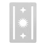 Intercalaire tissage perles Miyuki 11/0 exclu Perles & Co Soleil 16x11mm - Argenté