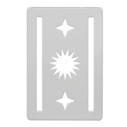 Intercalaire tissage perles Miyuki 11/0 exclu Perles & Co Soleil 16x11mm - Argenté