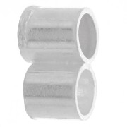 Embout double 10x6 mm pour cordon 4 mm - Argent 925 x1
