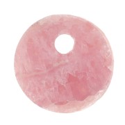 Sequin rond 8 mm en pierre gemme - Rhodochrosite x1|raw }}
