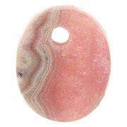 Sequin ovale 12x10 mm en pierre gemme - Rhodochrosite x1