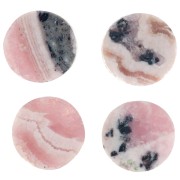 Cabochon plat rond - palet - 6 mm - Rhodochrosite x1