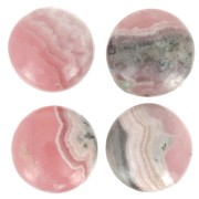 Cabochon rond 8 mm en pierre gemme - Rhodochrosite x1
