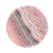 Cabochon plat rond - palet - 8 mm en pierre gemme - Rhodochrosite x1