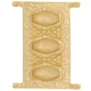 Cymbal - Connecteur pour perles Delica 11/0 18x14 mm Korakas - Doré à l'or fin x1