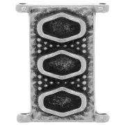 Cymbal - Connecteur pour perles Delica 11/0 18x14 mm Korakas - Argenté vieilli x1