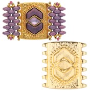 Cymbal - Connecteur pour perles SuperDuo 24x23 mm Pitrofos - Doré à l'or fin x1