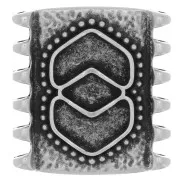 Cymbal - Connecteur pour perles SuperDuo 24x23 mm Pitrofos - Argenté vieilli x1