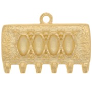 Cymbal - Embout pour tissage de perles SuperDuo 16x24 mm Kalyvari VI - Doré à l'or fin x1