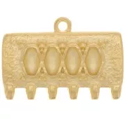 Cymbal - Embout pour tissage de perles SuperDuo 16x24 mm Kalyvari VI - Doré à l'or fin x1