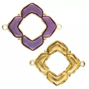 Cymbal - Intercalaire pour perles Chevron 25x31 mm - Notino - Doré à l'or fin x1