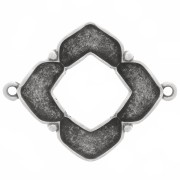 Cymbal - Intercalaire pour perles Chevron 25x31 mm - Notino - Argenté vieilli x1