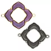 Cymbal - Intercalaire pour perles Chevron 25x31 mm - Notino - Argenté vieilli x1