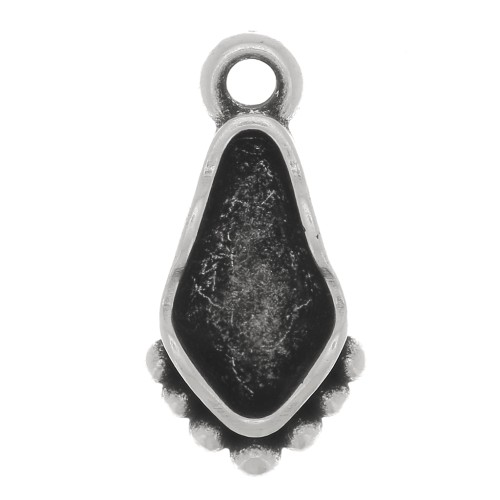 Cymbal - Breloque pour perle Kite 15x8 mm - Valsamo - Argenté vieilli x1