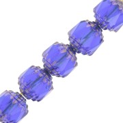 Facettes Antiques  8 mm Sapphire Bronze x10