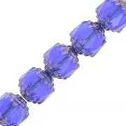 Facettes Antiques  8 mm Sapphire Bronze x10