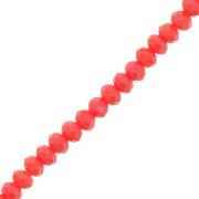 Perles rondelles facettées - rondes aplaties 3x2.5 mm - Corail x39cm