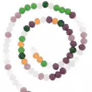 Perles rondelles facettées - rondes aplaties 3.5x3 mm - Multicolore x34cm