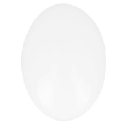 Cabochon ovale en verre 25x18 mm - Blanc x1