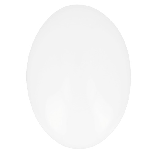 Cabochon ovale en verre 25x18 mm - Blanc x1