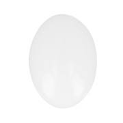 Cabochon ovale en verre 14x10 mm - Blanc x1