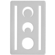 Intercalaire tissage perles Miyuki 11/0 exclu Perles & Co Lune 16x11mm - Argenté|raw }}