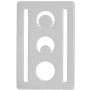 Intercalaire tissage perles Miyuki 11/0 exclu Perles & Co Lune 16x11mm - Argenté