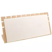 Porte bijoux pour collier - forme rectangle 12x25 cm bambou et suédine Beige x1