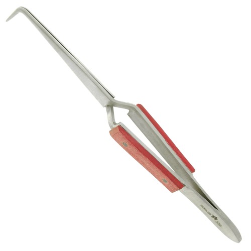 Pince à souder - brucelle croisée courbé - 15 cm auto blocage by Perles&Co x1