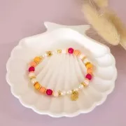 Perles en résine opaque effet mat 6 mm - Ivoire x10