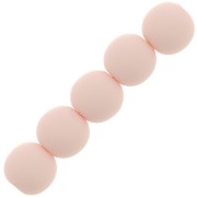 Perles en résine opaque effet mat 6 mm - Rose pastel x10|raw }}
