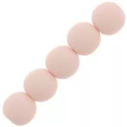 Perles en résine opaque effet mat 6 mm - Rose pastel x10