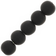 Perles en résine opaque effet mat 6 mm - Noir x10|raw }}