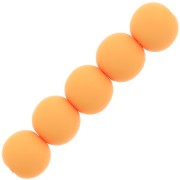 Perles en résine opaque effet mat 6 mm - Orange clair x10|raw }}