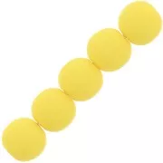 Perles en résine opaque effet mat 6 mm - Jaune soleil x10